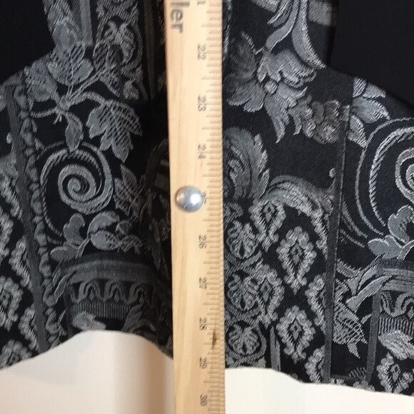 Vtg Sfarzo ladies button up printed detail coat blazer with shoulder M - Picture 9 of 12